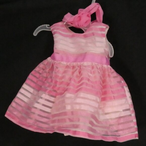 CHILDREN'S PLACE | 0-3 months | Charming Pink Striped Baby Girls Dress | NWT - Picture 1 of 16